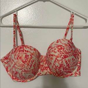Old Navy orange floral bikini top